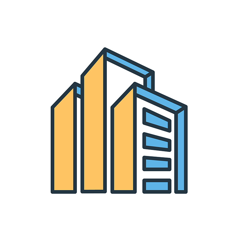 icon graphic of busines building